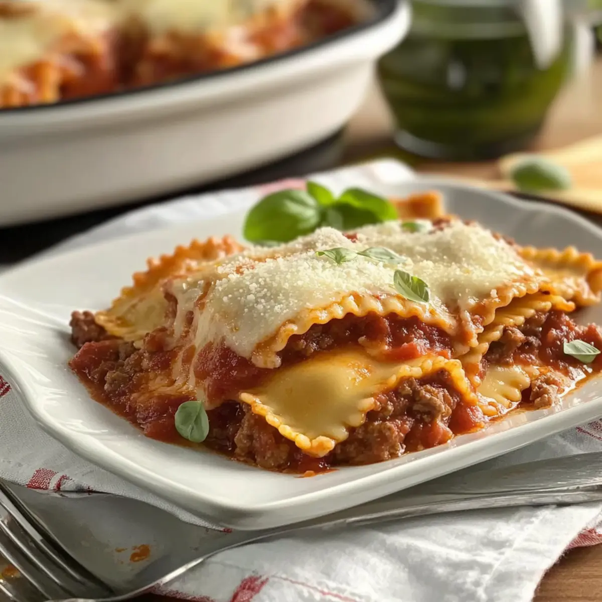 Crockpot Ravioli Lasagna
