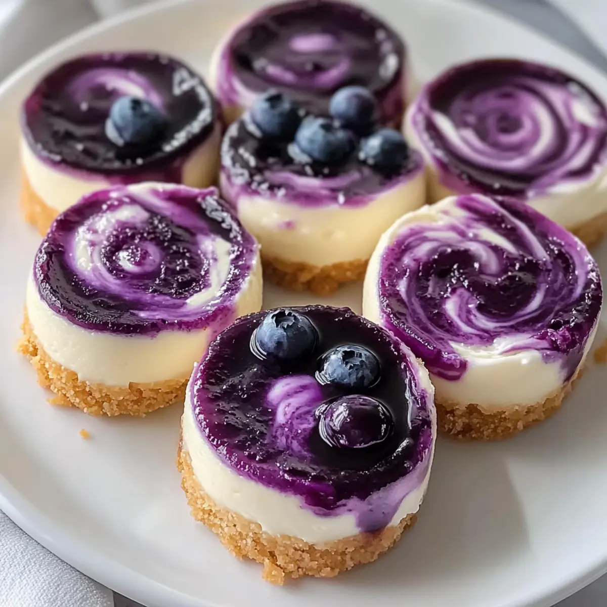 Juicy Mini Lemon Blueberry Cheesecakes