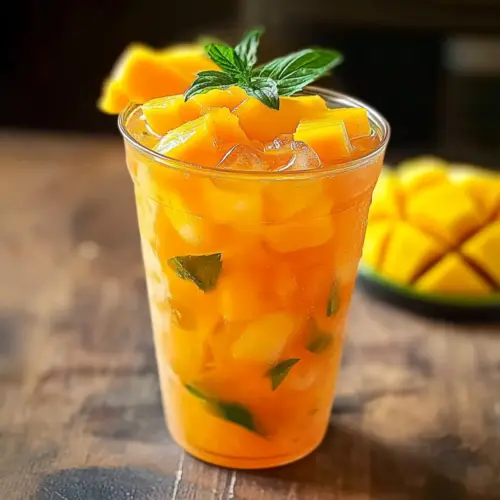 Homemade Mango Iced Tea