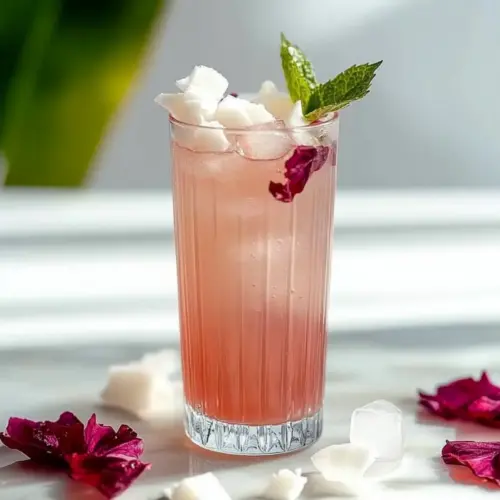 Coconut Hibiscus Breeze Mocktail,