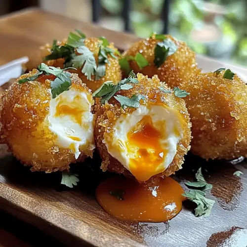 Fried Burrata with Spicy Sauce