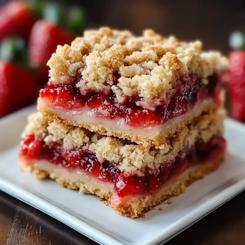 Strawberry Shortcake Streusel Bars