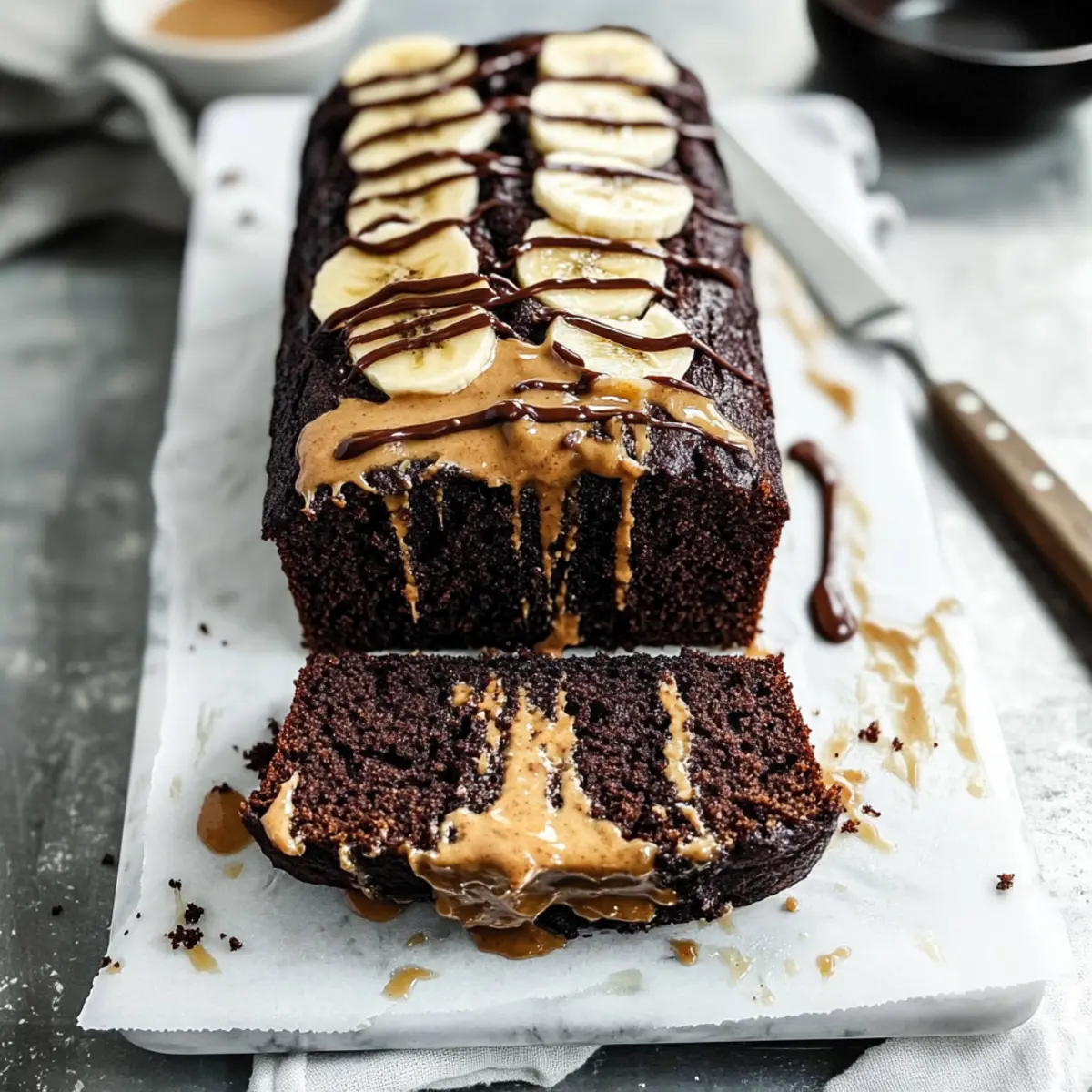 Chocolate Peanut Butter Banana Bread