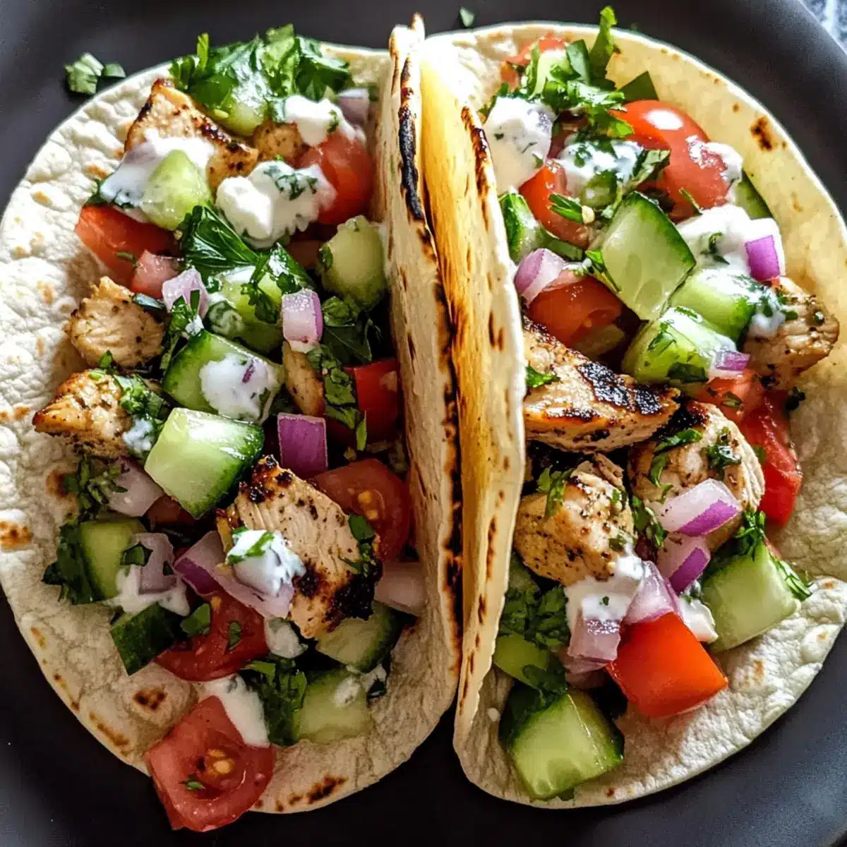 Mediterranean Chicken Tacos