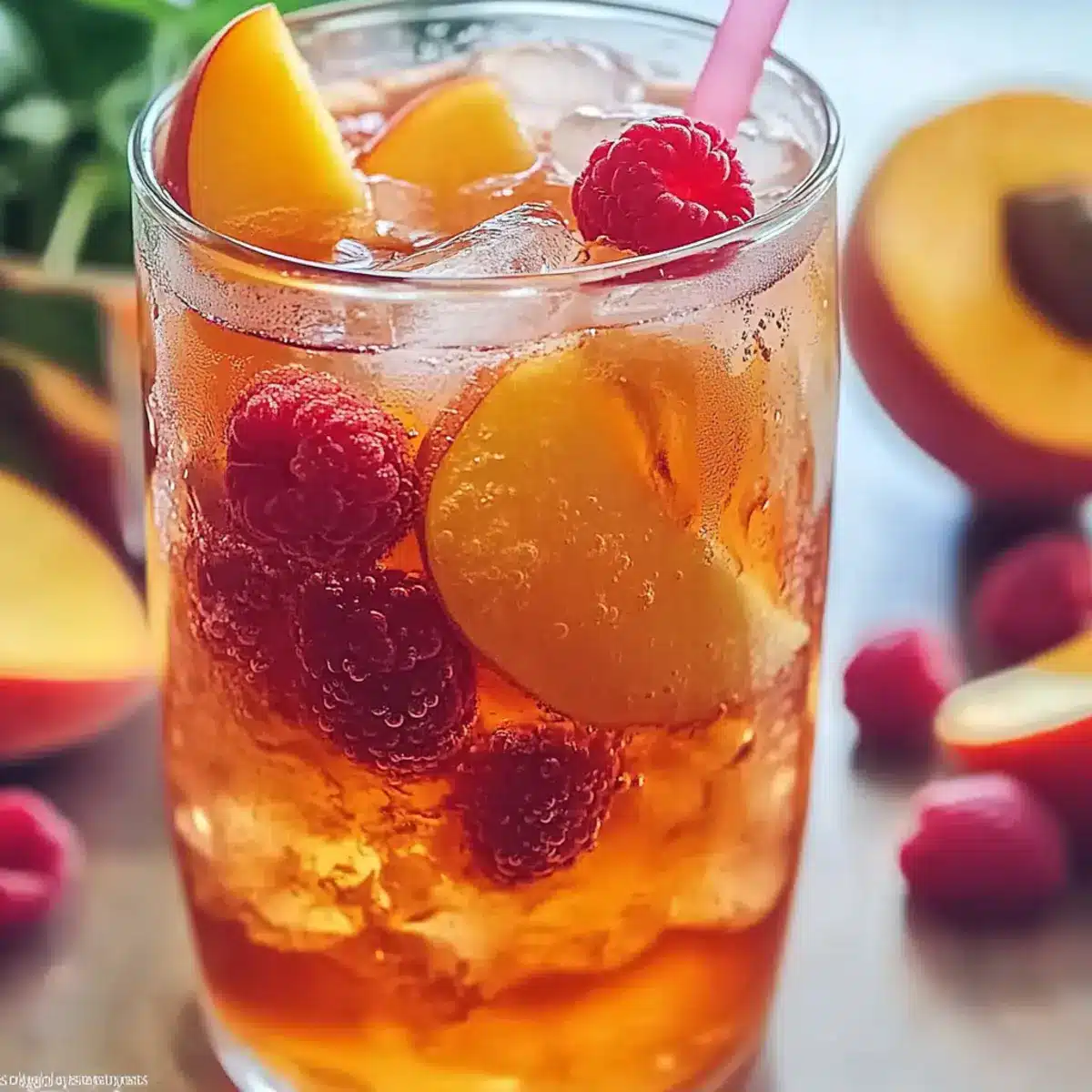 Bellini Peach Raspberry Iced Tea
