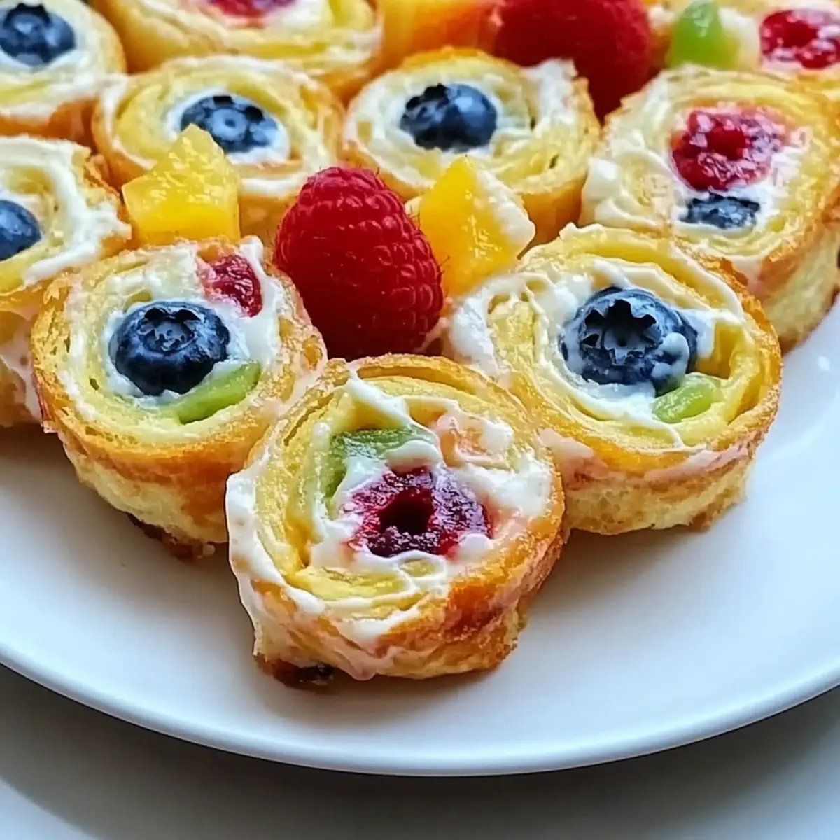 Cheesecake Fruit Salad Roll Ups