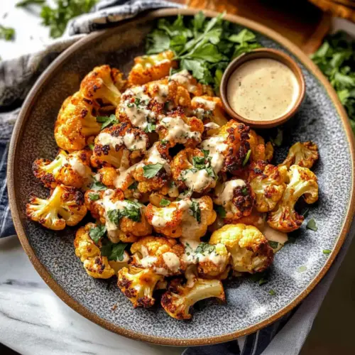Moroccan Cauliflower with Tahini-Honey