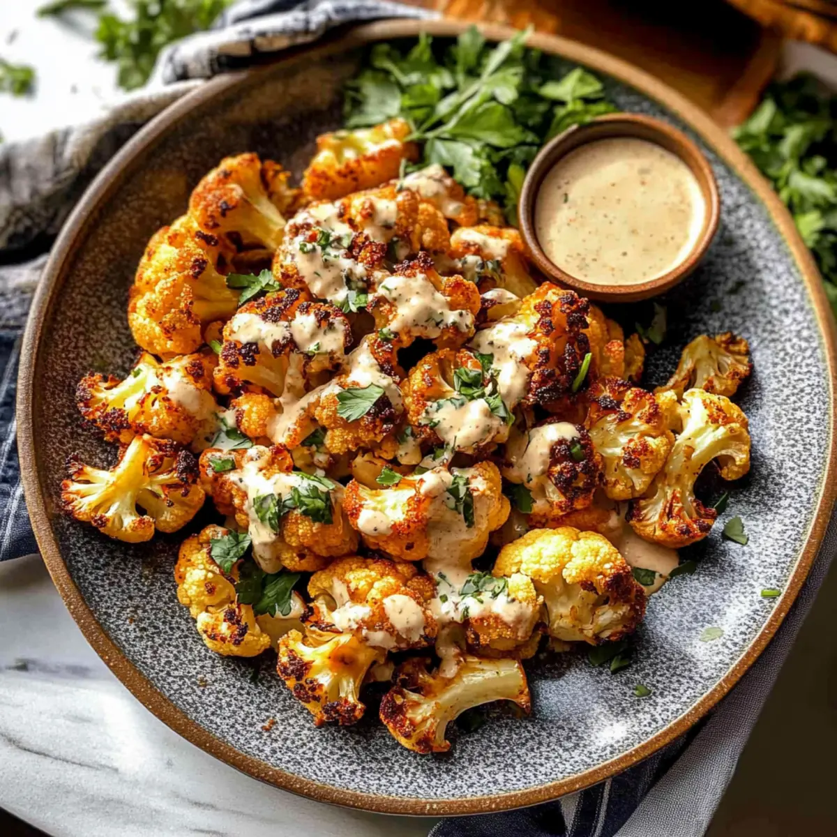 Moroccan Cauliflower with Tahini-Honey