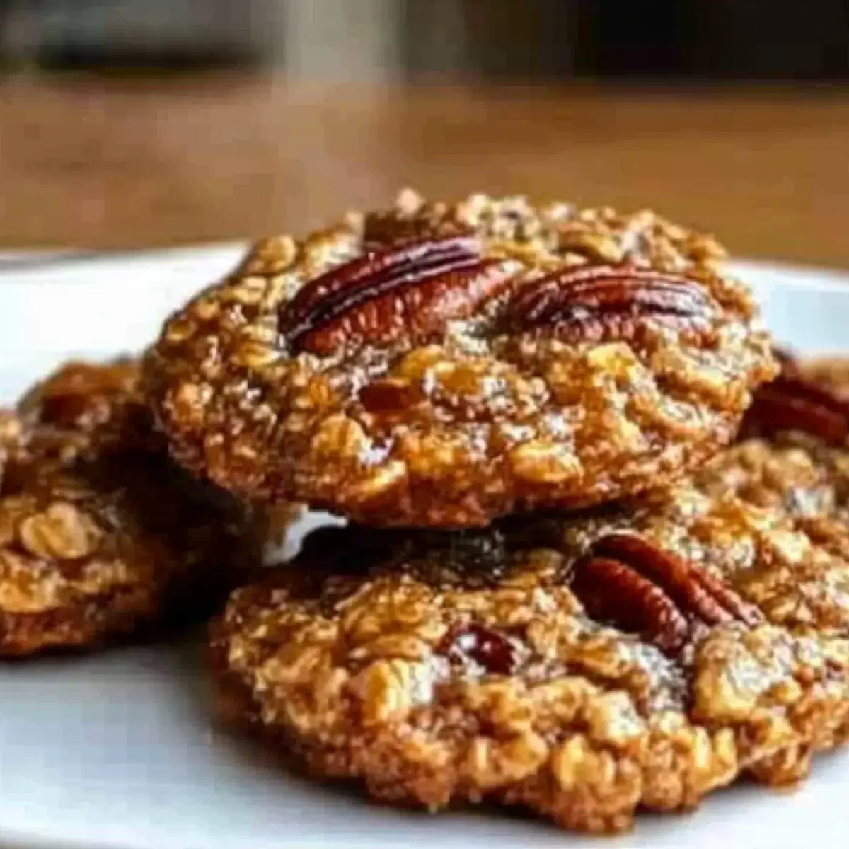 Bakery-Style Pecan Pie Oatmeal Cookies