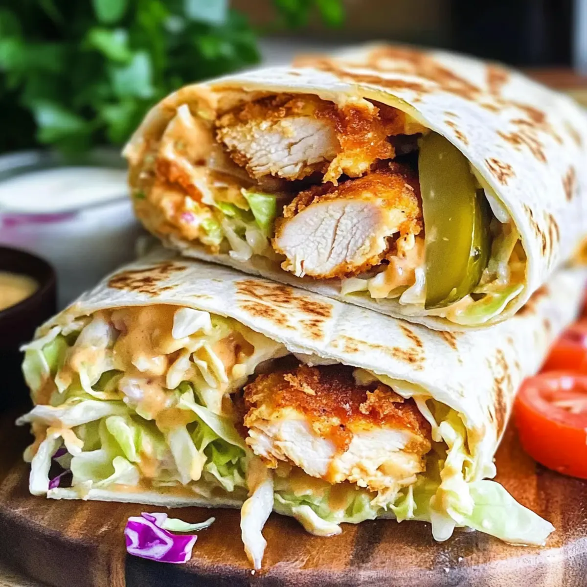 Honey Mustard Chicken Wraps