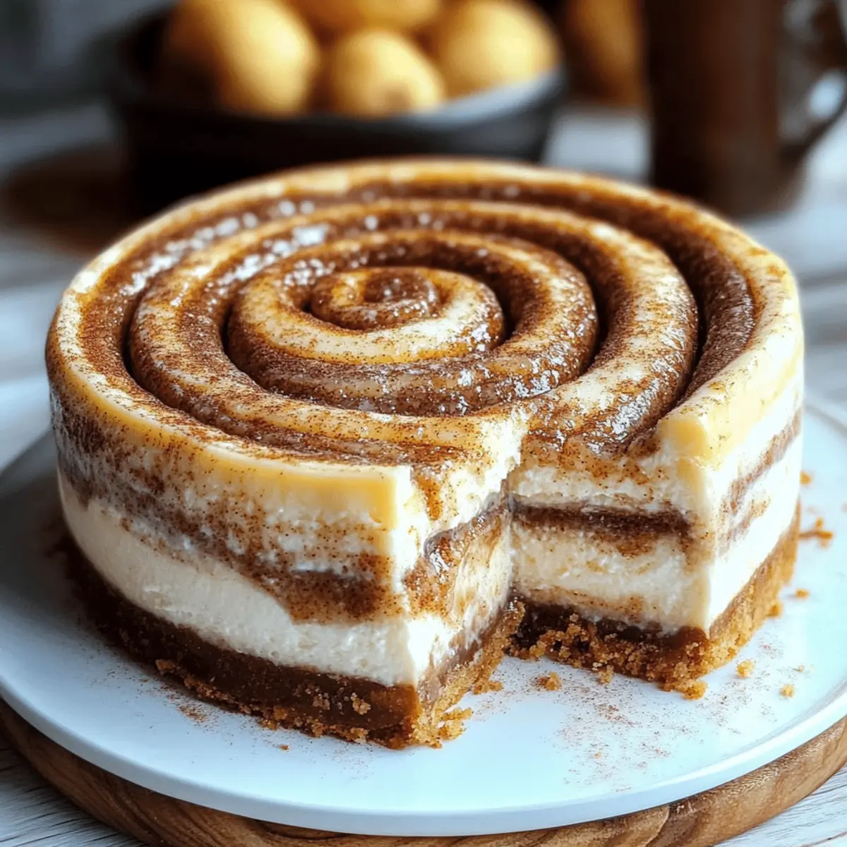 Cinnamon Roll Honeybun Cheesecake