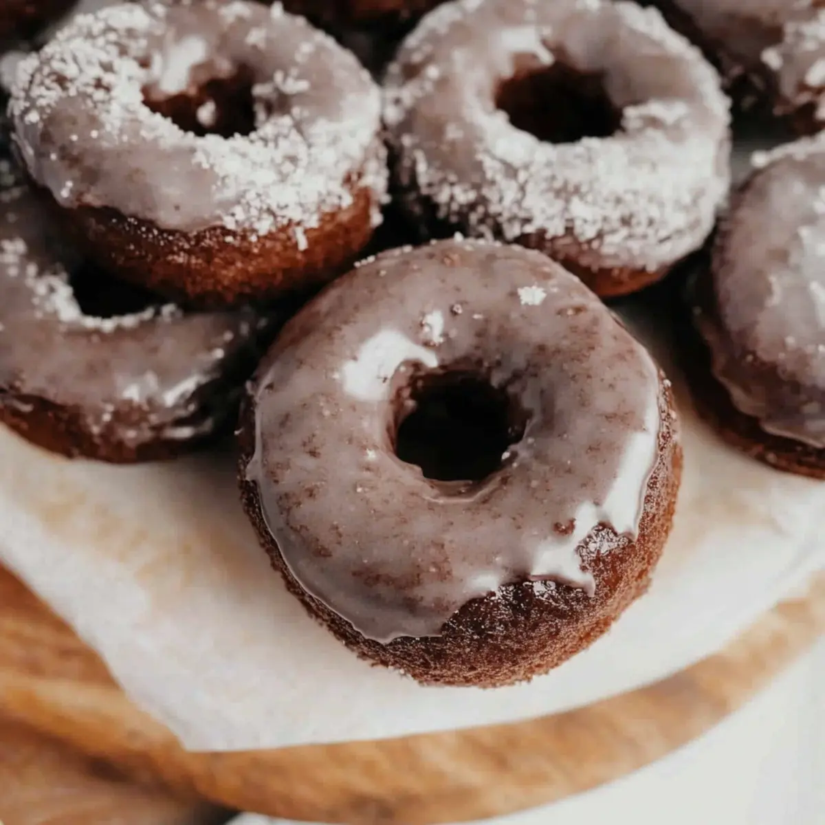 Glazed Chocolate Cake Doughnuts