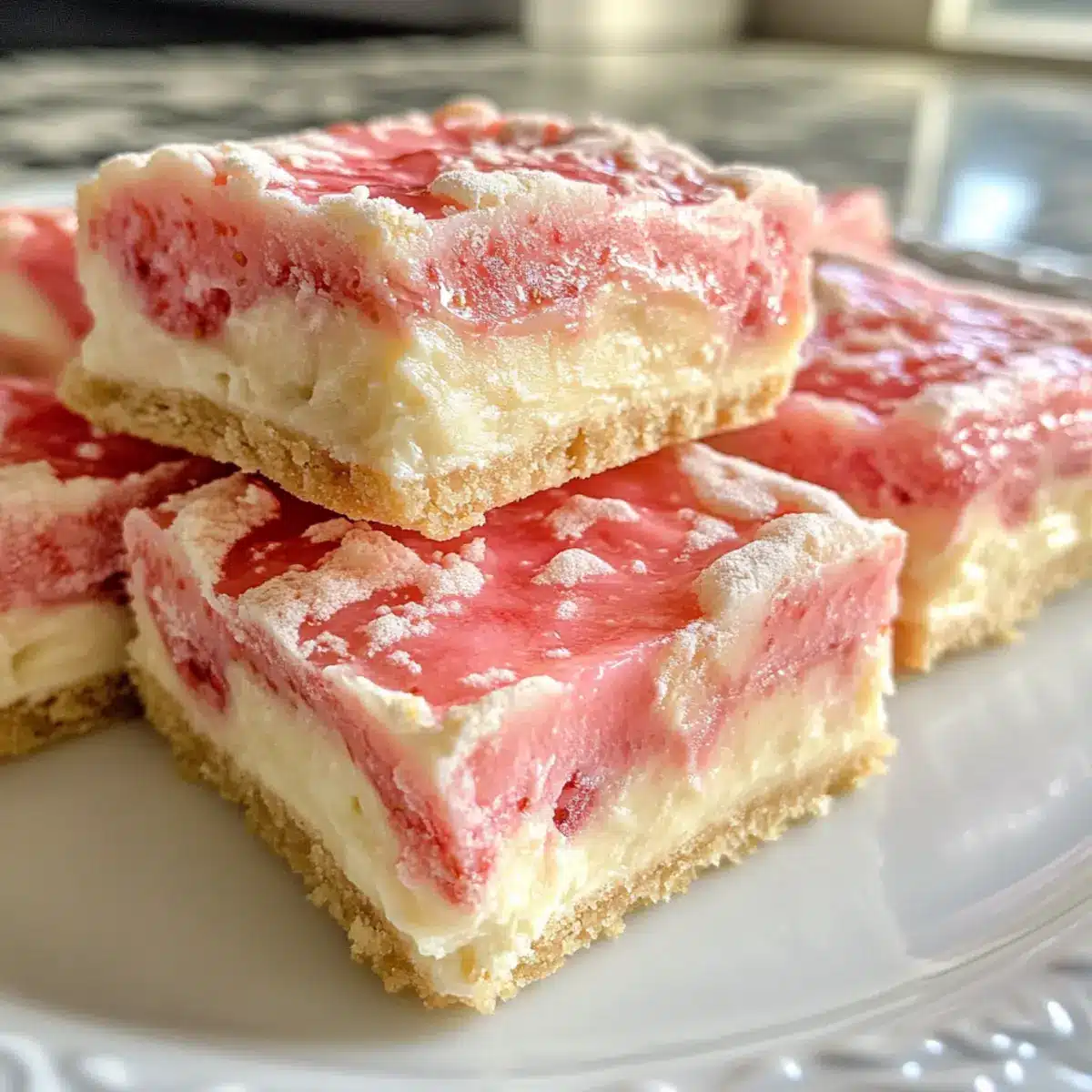 Strawberry White Chocolate Gooey Bars