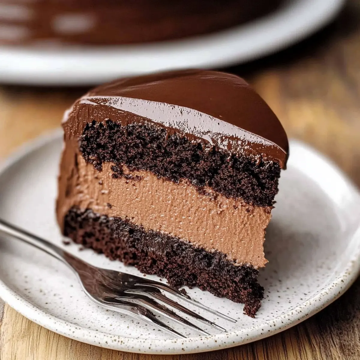 Dark Chocolate Mousse Cake