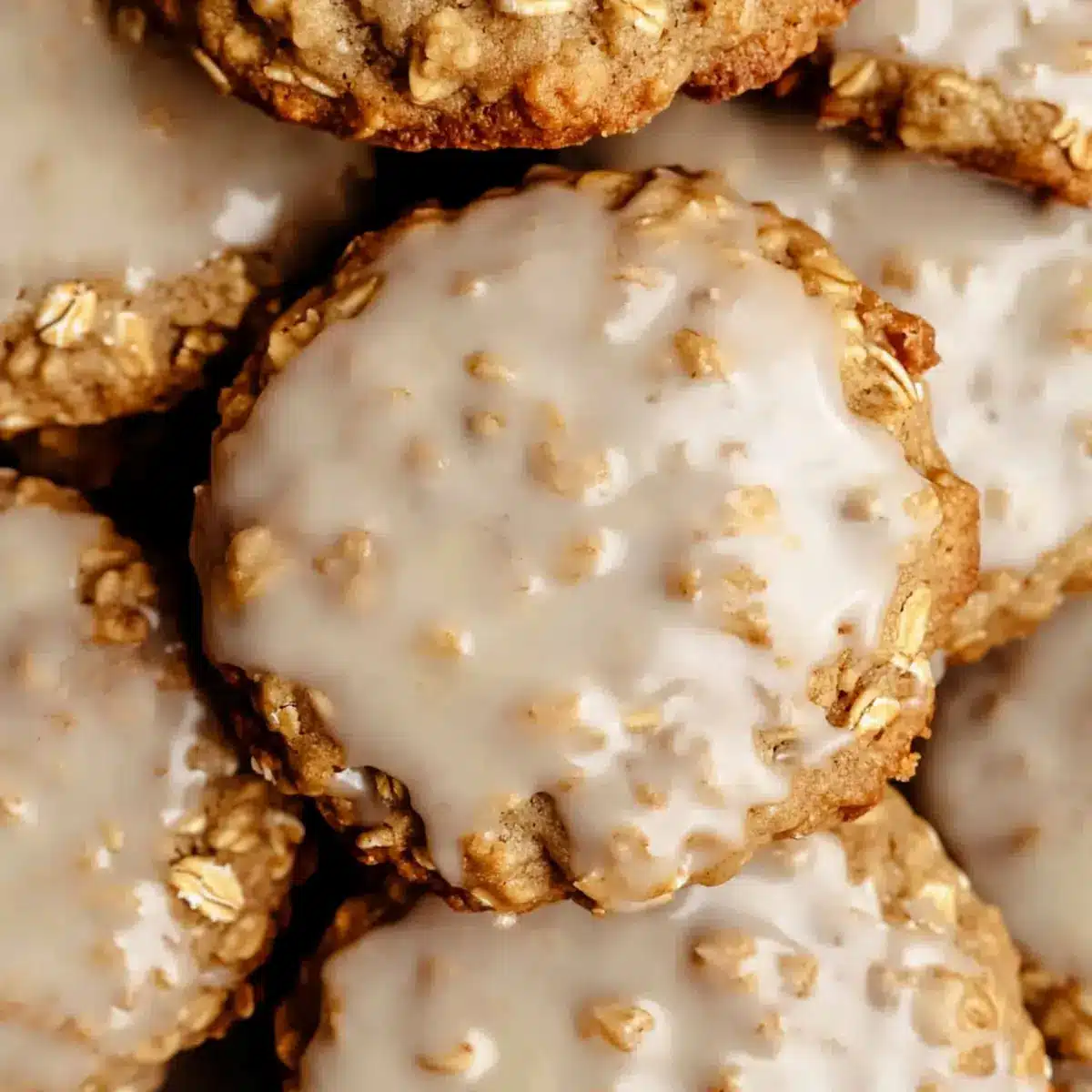 Cardamom Oatmeal Cookies with Maple Espresso Glaze