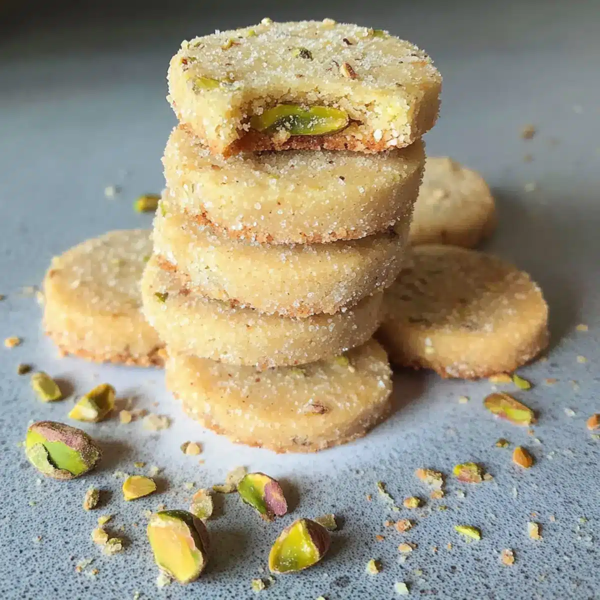 Pistachio Shortbread Cookies