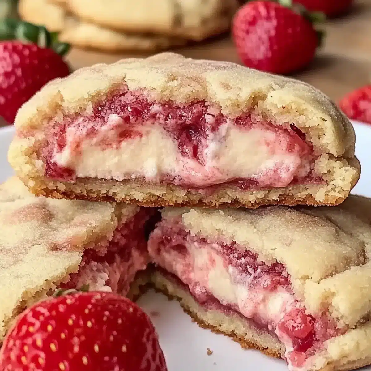 Strawberry Cheesecake Cookies