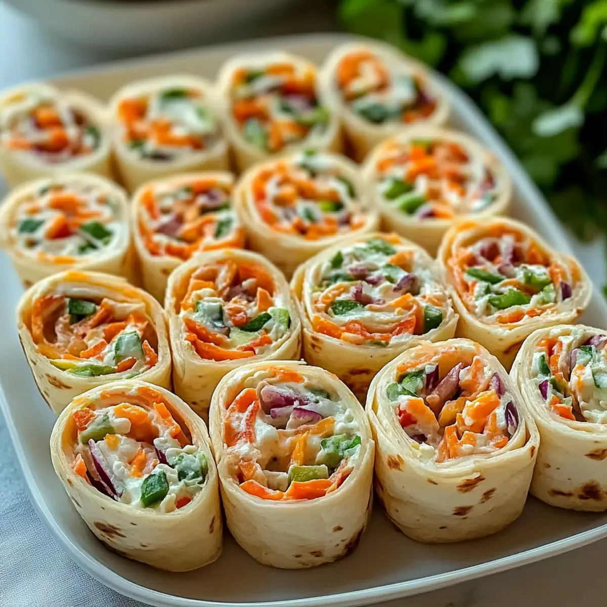 Vegetable Tortilla Roll Ups