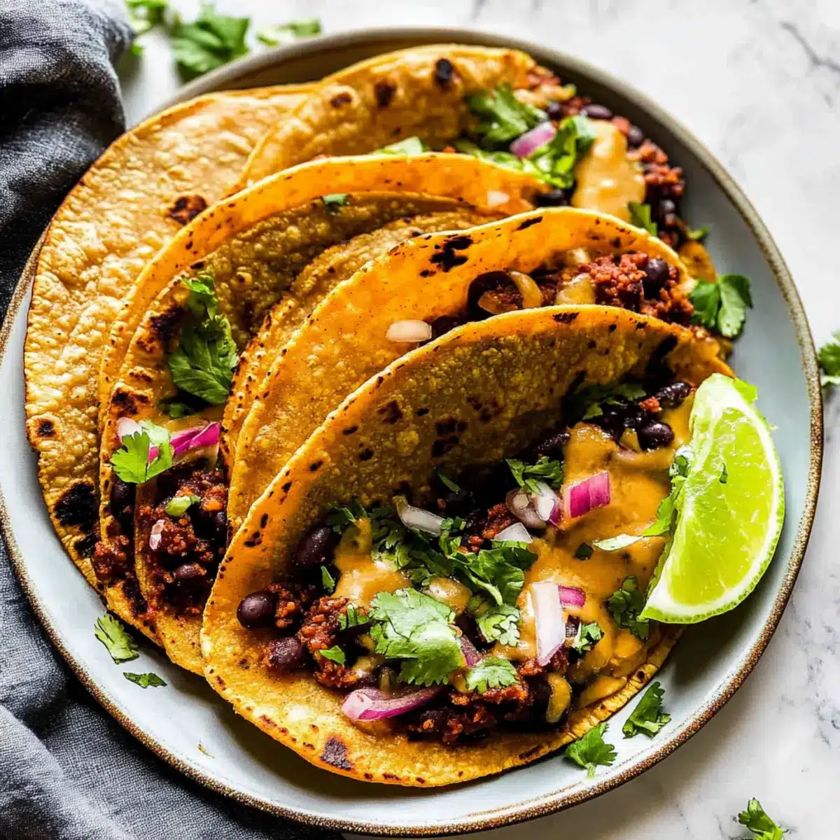Crispy Black Bean Tacos