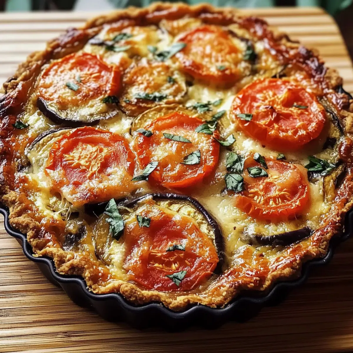 Summer Tomato and Eggplant Pie