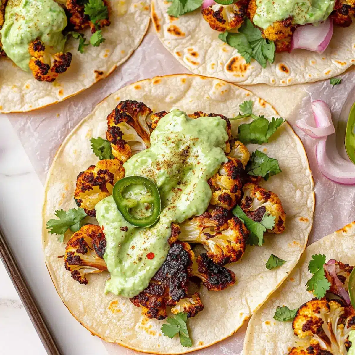 Spicy Cauliflower Tacos