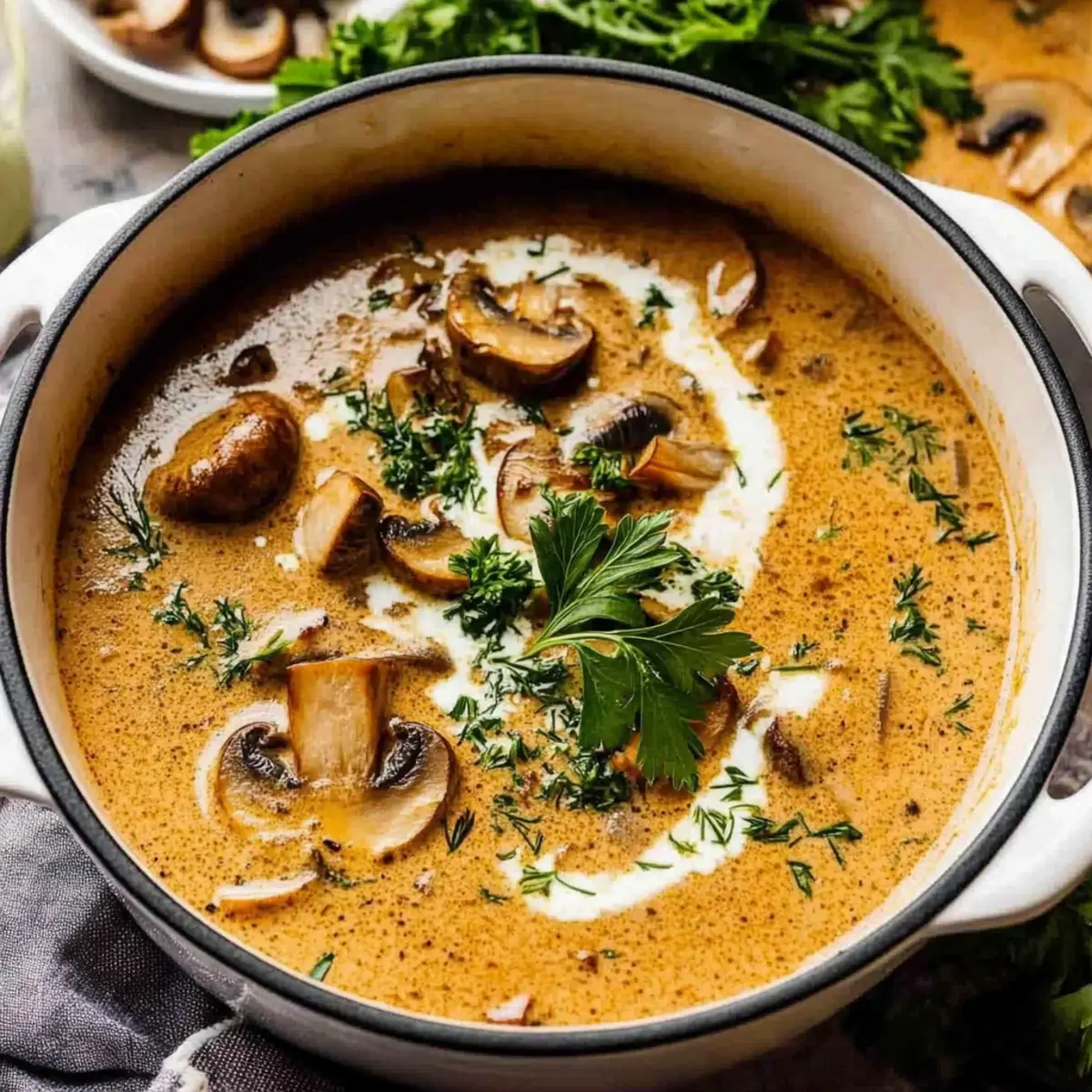 Creamy Hungarian Mushroom Soup