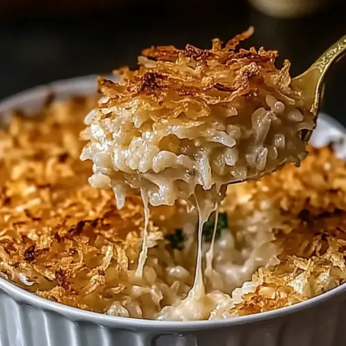 French Onion Chicken Rice Bake