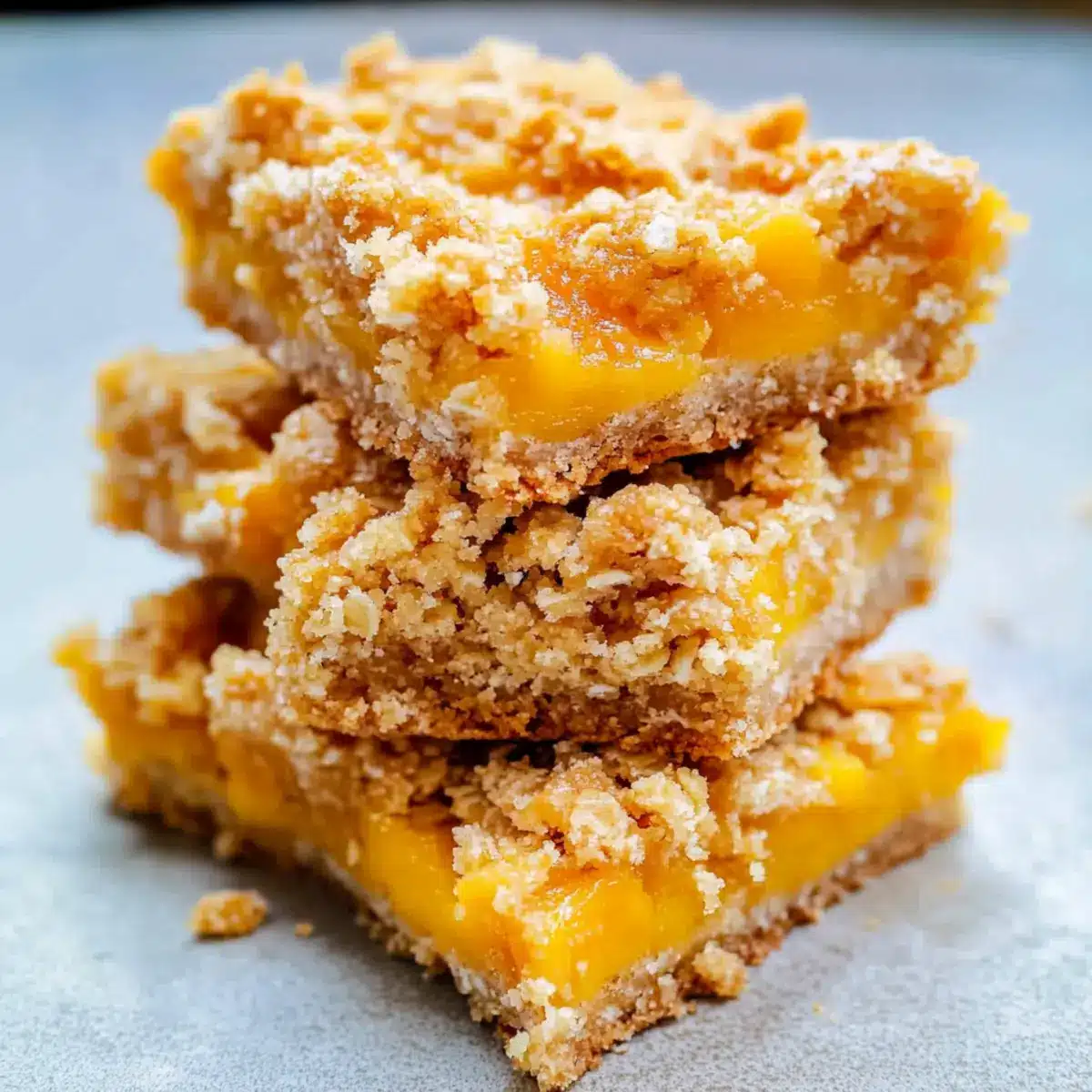 Mango Oatmeal Crumble Bars