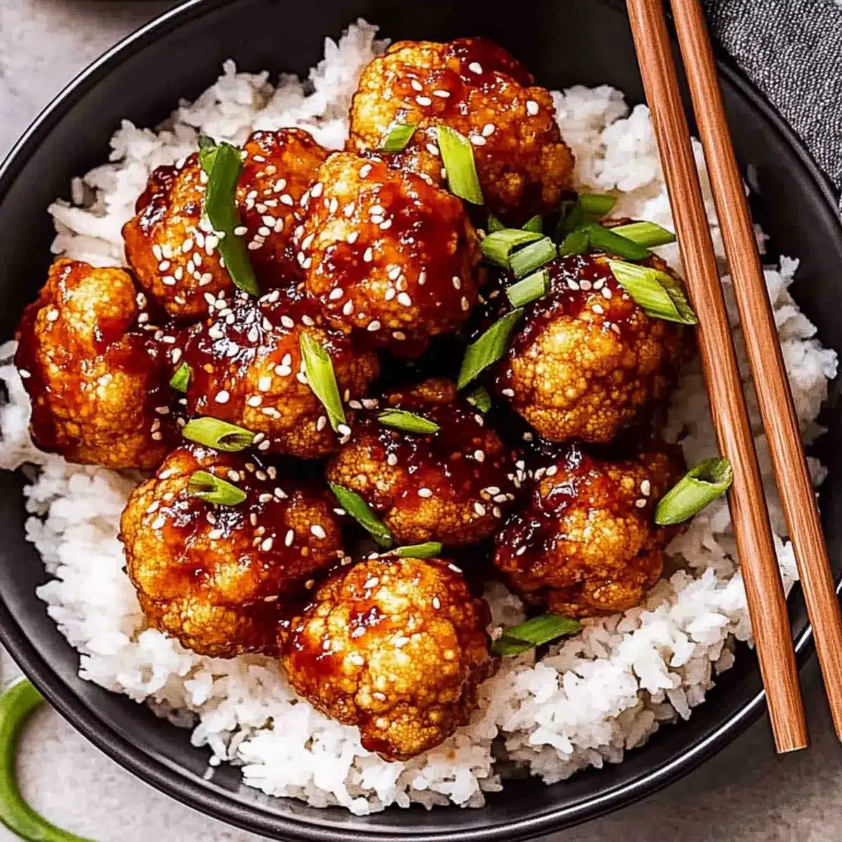 Air-Fried Korean Cauliflower with Sticky Gochujang Sauce