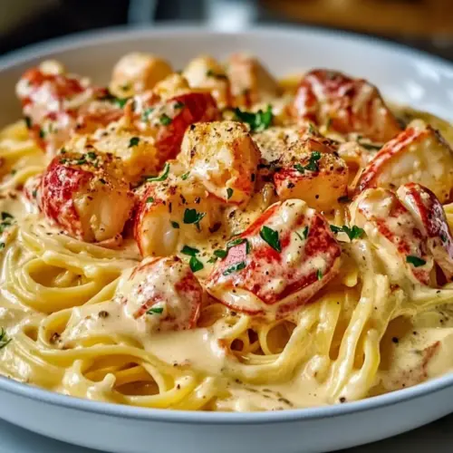 Creamy Lobster Linguine
