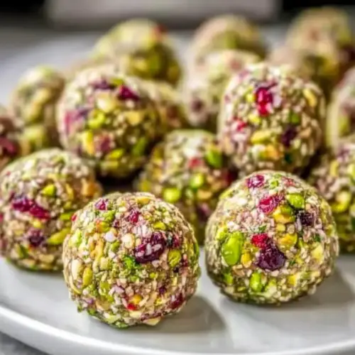 Cranberry Pistachio Protein Bites
