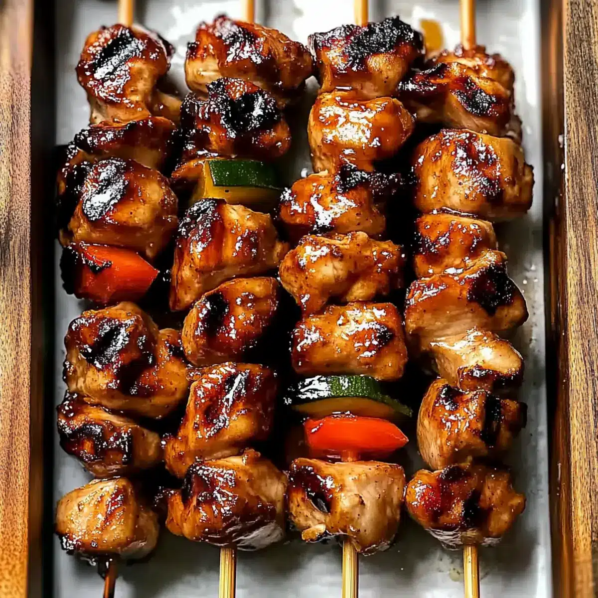 Grilled Chicken Skewers with Honey Soy Marinade