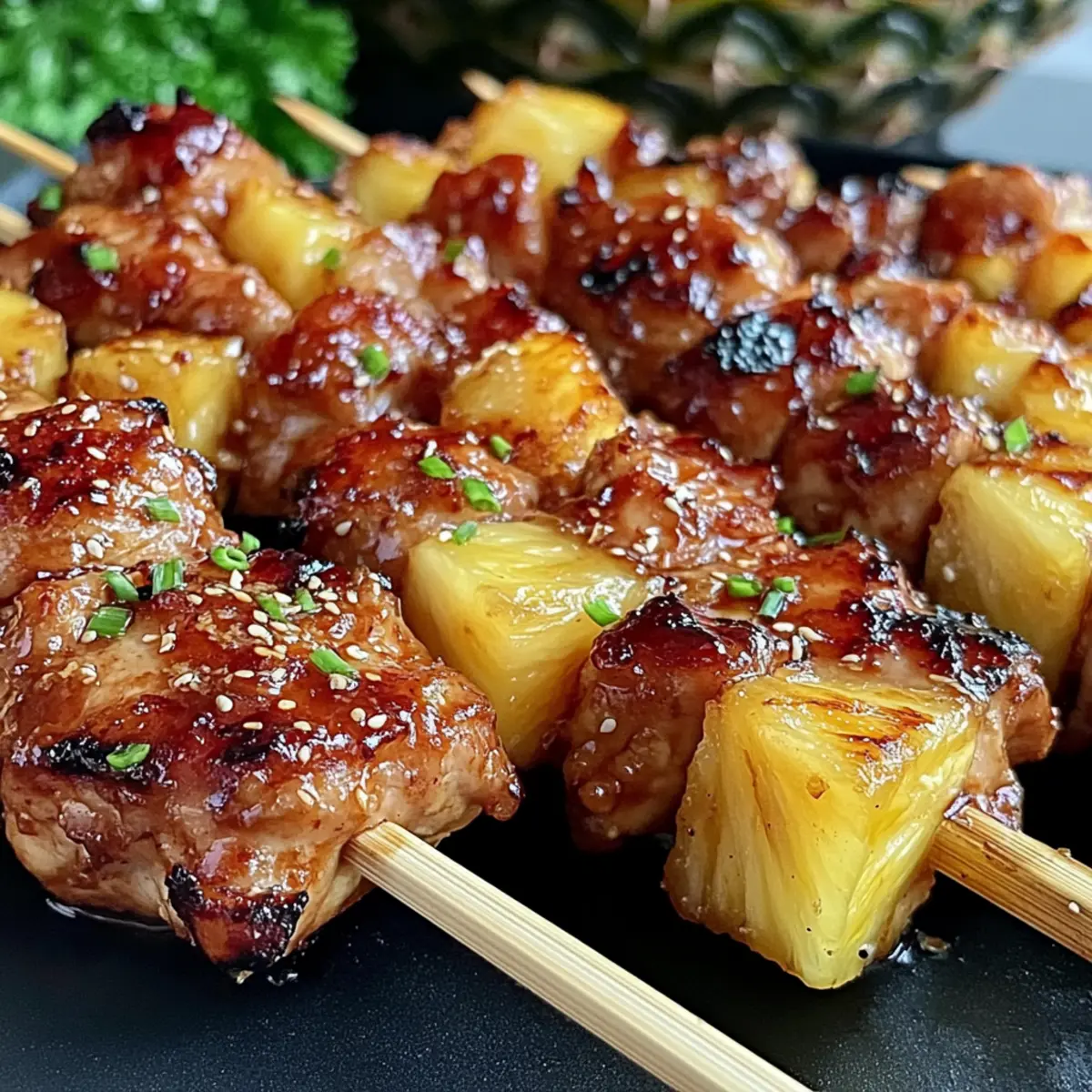 Hawaiian Teriyaki Chicken Kabobs