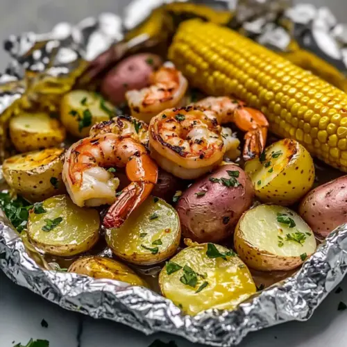Spicy Grilled Shrimp in Foil