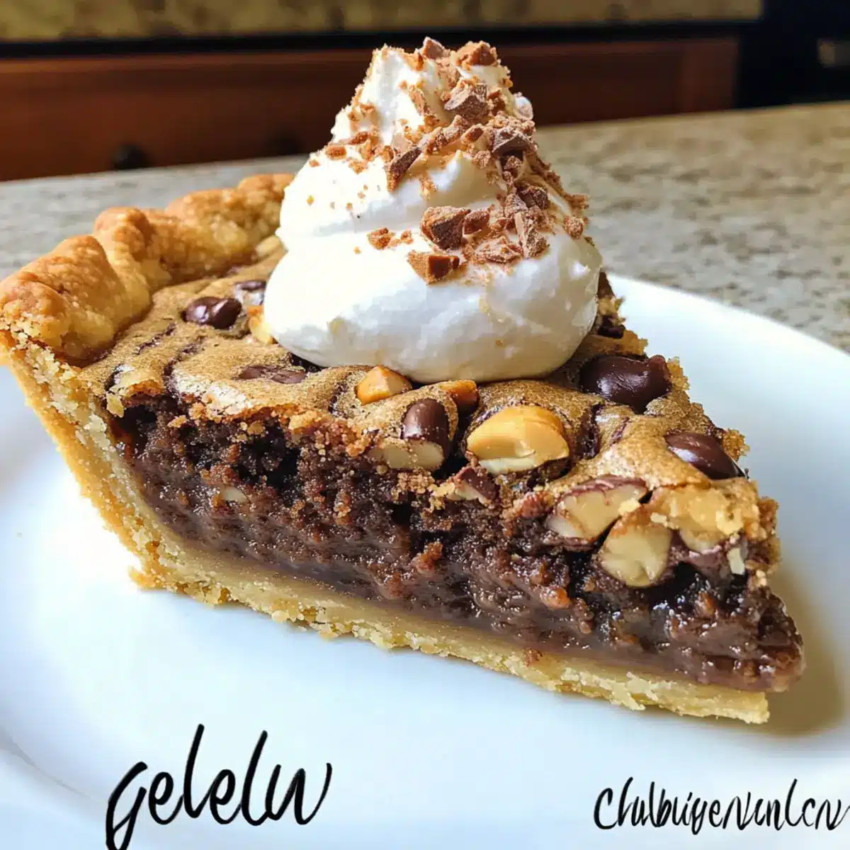 Gooey Chocolate Chip Cookie Pie