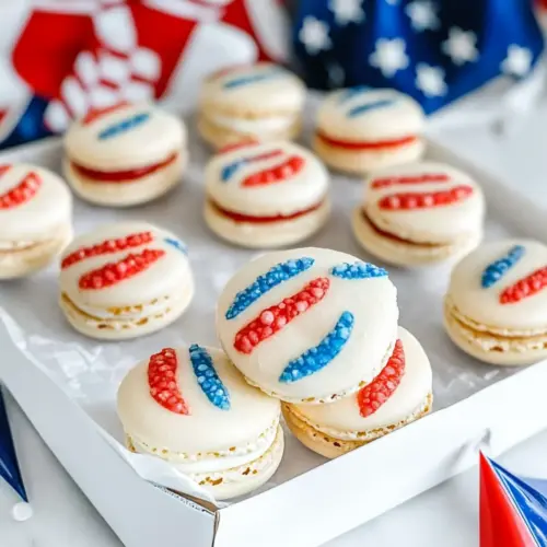 Fourth Of July Macarons