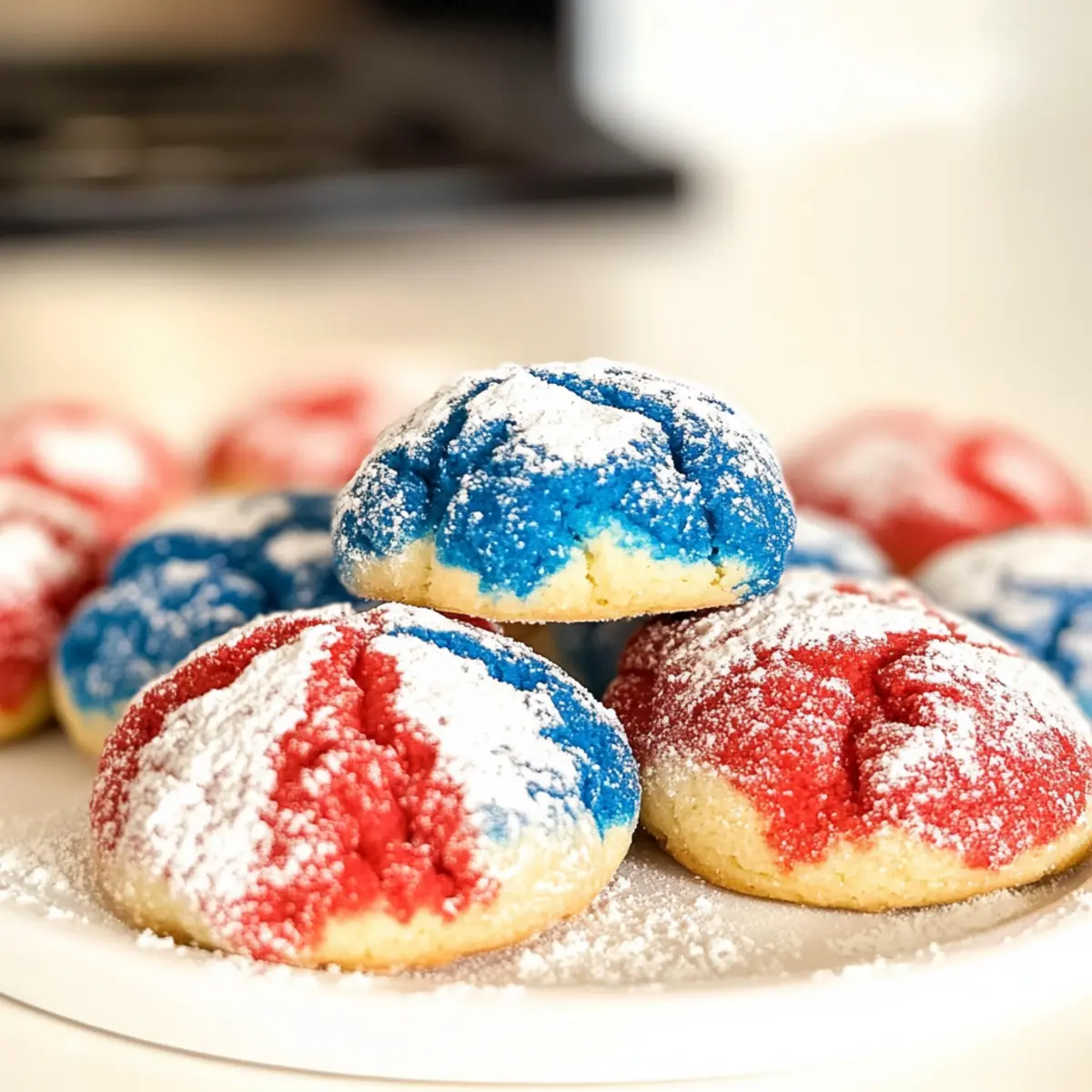 4th of July Crinkle Cookies