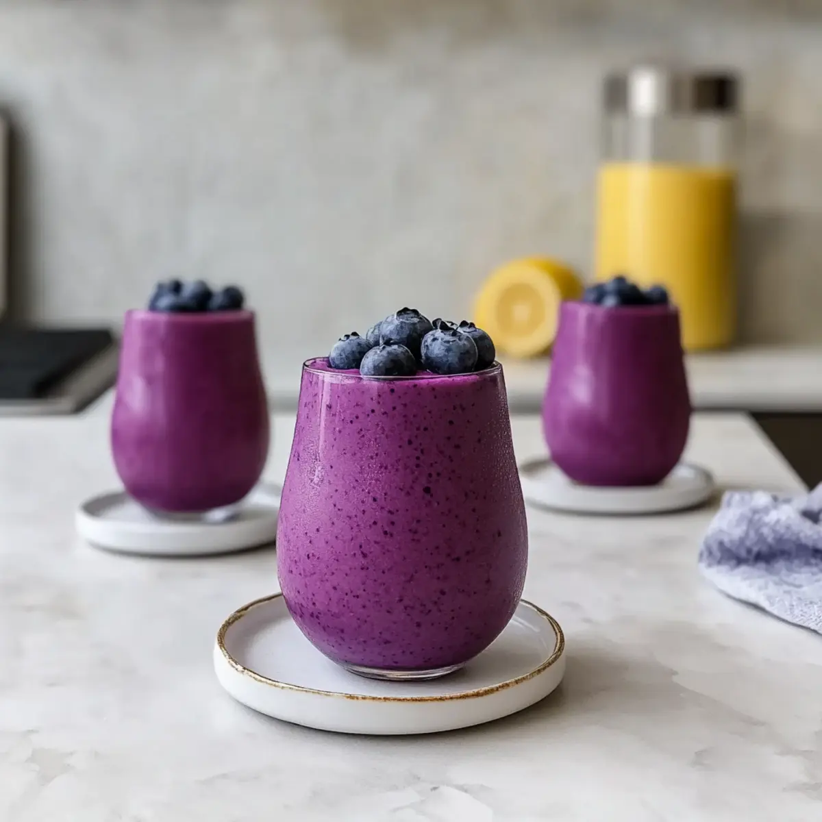 Blueberry Avocado Smoothie With Lemon & Yogurt