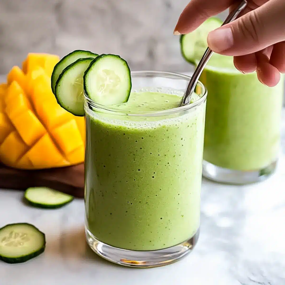 Cucumber Pineapple Mango Smoothie